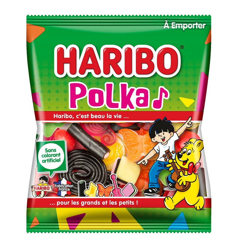 BONBON-HARIBO-POLKA.jpg HARIBO Polka 120g – Image 1