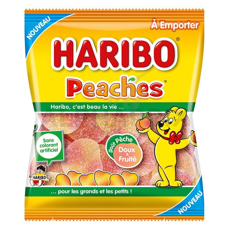 haribo-peaches-france-120g-844766.jpg HARIBO Peaches 120g – Image 1